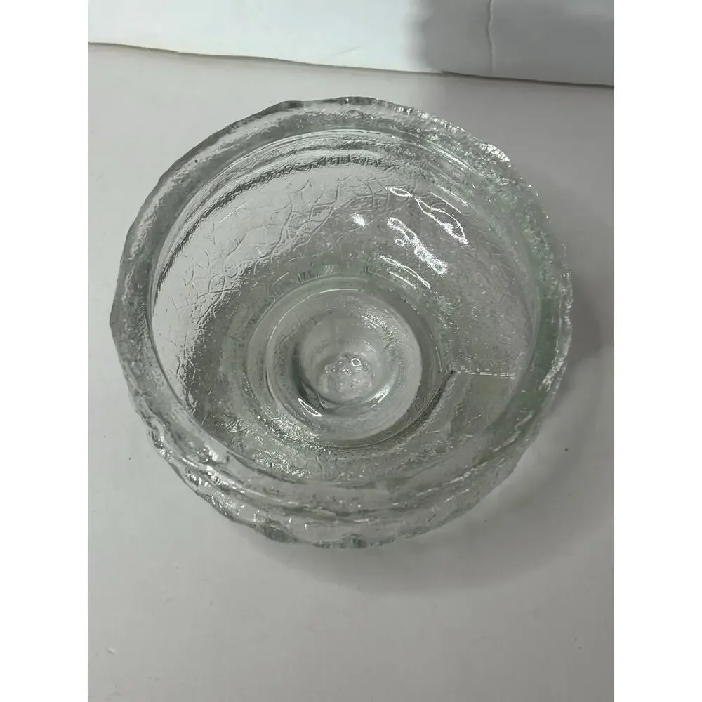 Vintage E.O. Brody Clear Glass Pedestal Candle Holder 917